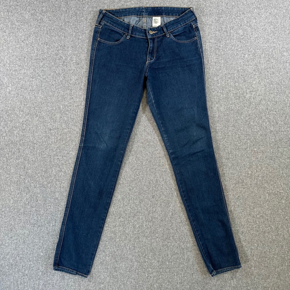 H&M Jeans Womens 28/32 Skinny Low Waist Dark Blue Stretch Denim EXCELLENT